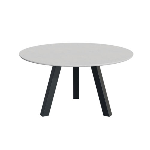 Moderner Tisch - Round Up 30002 - A Amop Synergies - Beton / Gestell aus bemaltem Stahl / rund