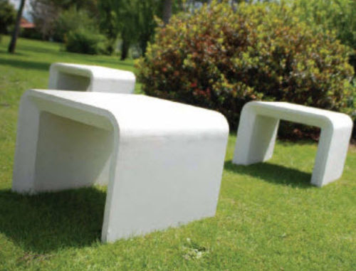 Moderner Hocker - AR PURO :  INDIVIDUAL BENCH - A Amop Synergies - Beton / modular / für Gewerbegebrauch