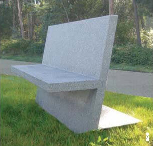 Moderne Bank für den öffentlichen Raum - GÓIS : STRAIGHT BENCH - A Amop Synergies - Beton / mit Rückenlehne