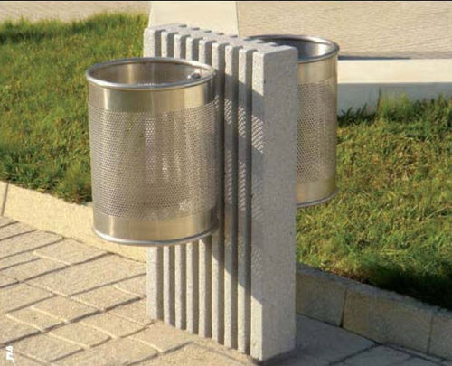 Park-Abfallbehälter - SOLTAS : IKD - A Amop Synergies - Edelstahl / Beton / ohne Deckel