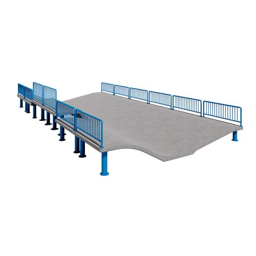 Wavetyp-Skateboardrampe - D 1315 - A Amop Synergies - für Skatepark / Beton