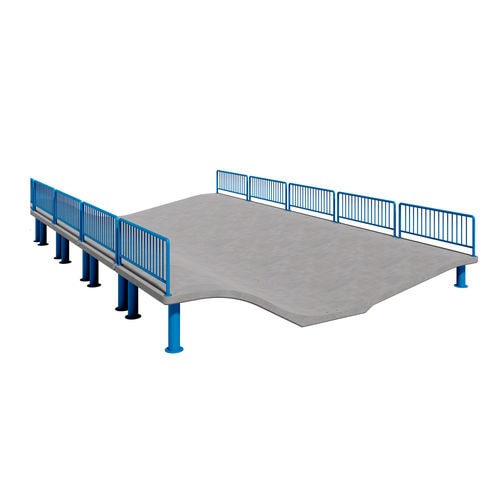 Wavetyp-Skateboardrampe - C 01314 - A Amop Synergies - Beton