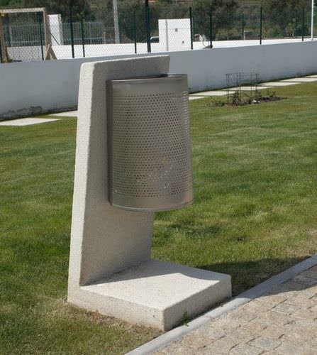 Park-Abfallbehälter - GÓIS - A Amop Synergies - Edelstahl / Beton / modern