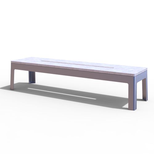 Moderne Bank für den öffentlichen Raum - LUGARCOMUM: STEEL COLLECTIVE BENCH - A Amop Synergies - Stahl