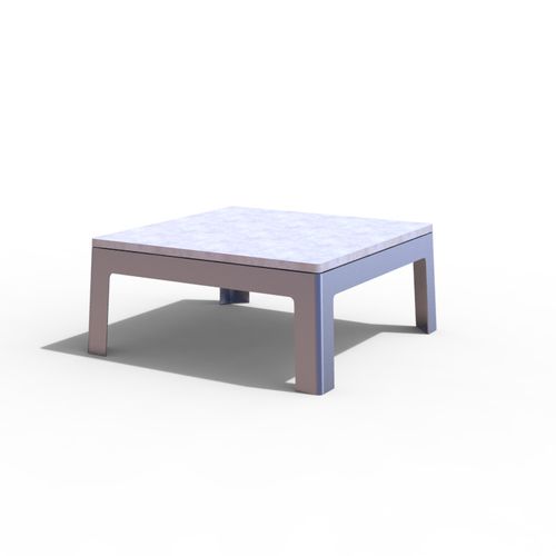 Moderner Couchtisch - LUGARCOMUM: STEEL COFFE TABLE - A Amop Synergies - Stahl / rechteckig / für öffentliche Bereiche