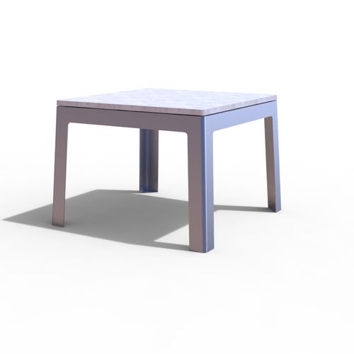 Moderner Picknicktisch - LUGARCOMUM: STEEL TABLE - A Amop Synergies - Metall / Beton / rechteckig