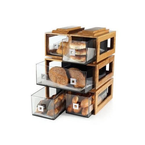 Präsentierregal für Brot - BAKERY BUILDING BLOCKS : BD105 - Rosseto Serving Solutions - Tisch / Bambus / für Konditoreien