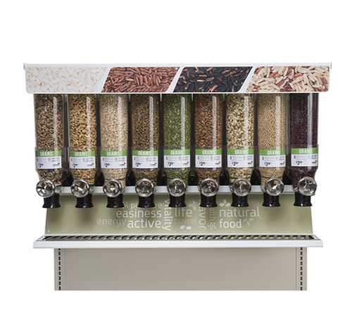 Wandmontierter Spender für trockene Lebensmittel - SHELF SYSTEM - Rosseto Serving Solutions - für Bar / für Krankenhaus / für Hotels