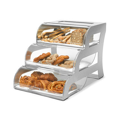 Präsentierregal für Nahrungsmittel - BK010 - Rosseto Serving Solutions - Tisch / Holz / für Konditoreien