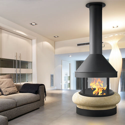 Holzkamin - ZEUS - TRAFORART - Gas / Bioethanol / freistehend
