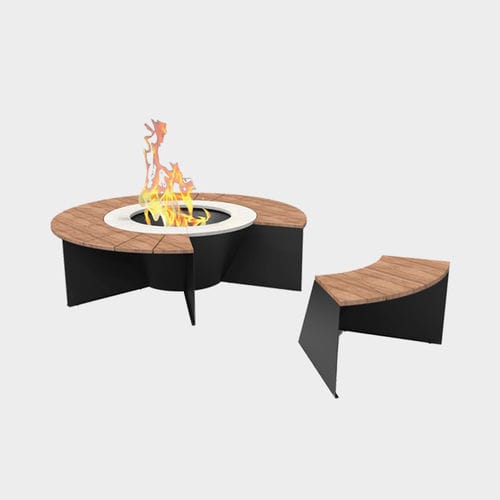 Garten-Feuerstelle / Holz - COAST - TRAFORART - Gas / Bioethanol / Stahl
