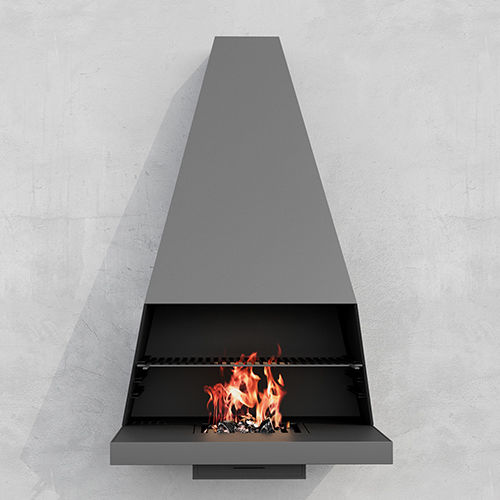 Gas-Gartengrill - HESTIA - TRAFORART - Holz / Bioethanol / wandmontiert