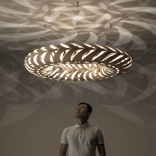 Hängelampe - MARU - David Trubridge Design - Aluminium / Bambus / modern