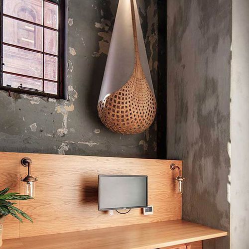 Hängelampe - BASKET - David Trubridge Design - Bambus / Sperrholz / Kunststoff