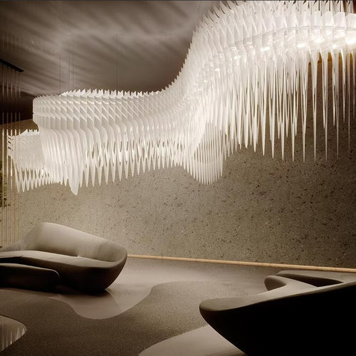 Moderner Kronleuchter - ARIA INFINITA - Slamp - Polycarbonat / für Gewerbegebrauch / 1 Ebene