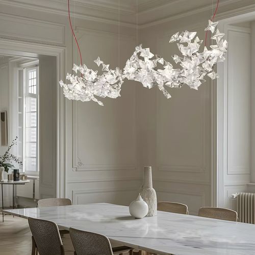 Kronleuchter / originelles Design - HANAMI - Slamp - aus lackiertem Stahl / Polycarbonat / Lentiflex®