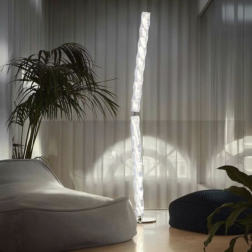 Stehleuchte - HUGO  - Slamp - Edelstahl / Lentiflex® / originelles Design