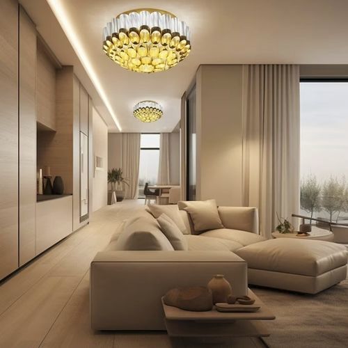 Moderne Deckenleuchte - ODEON - Slamp - kreisförmig / Goldflex® / Lentiflex®