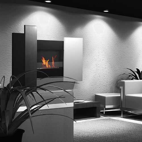 Bioethanol-Kamin - VERTIGO C-500 - IGNISIAL Paris - wandmontiert / Einseitig / offene Feuerstelle