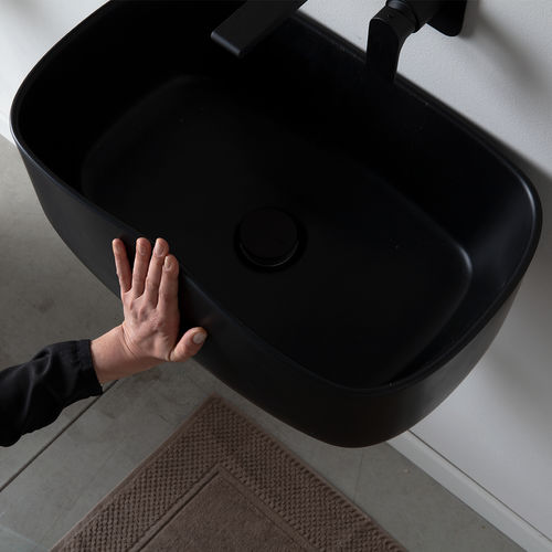 Wand-Waschbecken - EVLABOUN - EVER Life Design - Polyurethan / nach Maß / rechteckig