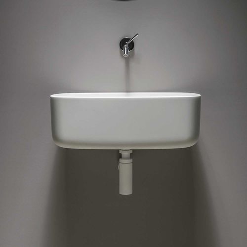 Eingebautes Waschbecken - EVLACPBOU - EVER Life Design - Cristalplant® / rechteckig / ohne Öffnung