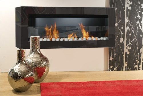 Bioethanol-Kamin - LOUNGE - direct cheminée - wandmontiert / Einseitig / offene Feuerstelle