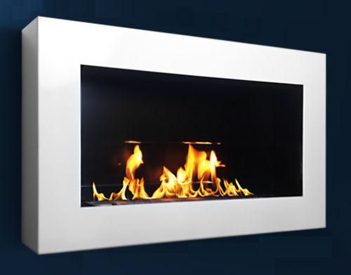 Bioethanol-Kamin - SLIM  - direct cheminée - wandmontiert / Einseitig / geschlossene Feuerstelle