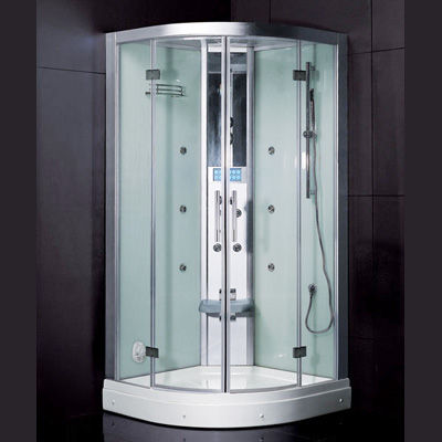 Dampfduschkabine - ARIEL DZ934F3 - Interstate Design Industries - Glas / mit Schiebetür / kreisförmig