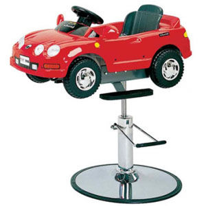 Kunststoff-Friseurstuhl - HAPPY CAR  - Interstate Design Industries - mit Hubhydraulik / für Gewerbegebrauch / mit Mittelfuß