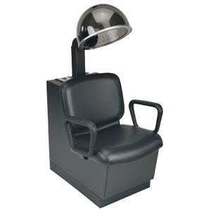 Leder-Friseurstuhl - D222  - Interstate Design Industries - mit Trockenhaube / für Gewerbegebrauch