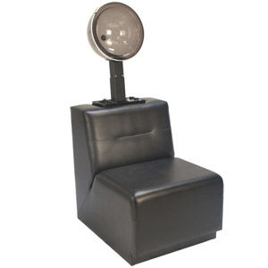 Leder-Friseurstuhl - BC-STRAIGHT - Interstate Design Industries - mit Trockenhaube / für Gewerbegebrauch