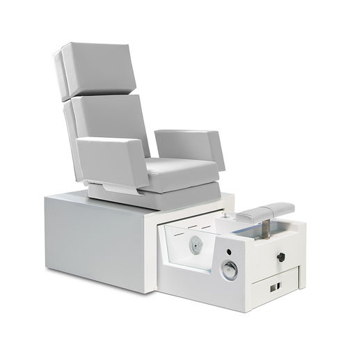Fusspflegestuhl mit Wellnessbecken / Leder - PediSpa Compact  - Gharieni Group - mit Kopfstütze / mit Fußstütze / mit neigbarer Rückenlehne
