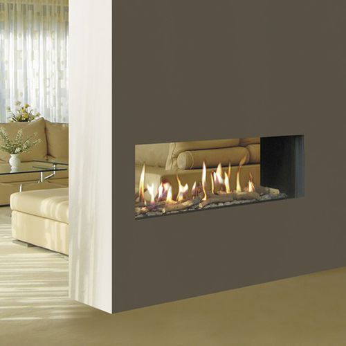 Geschlossene Feuerstelle / Gas - VENEZIA 90-130-200 - ITALKERO - mit 1 Sichtseite / doppelseitig / Zentral