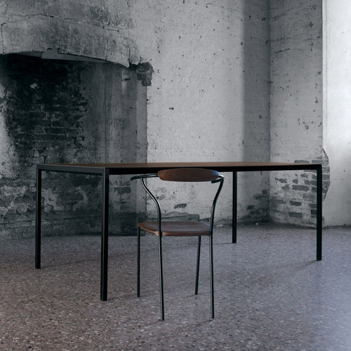 Moderner Tisch - SINTESI  - extendo - Nussbaum / Messing / HPL