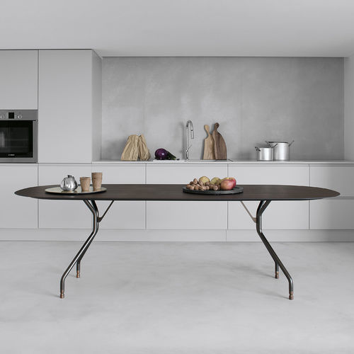 Moderner Tisch - T7 - extendo - Eiche / Massivholz / HPL
