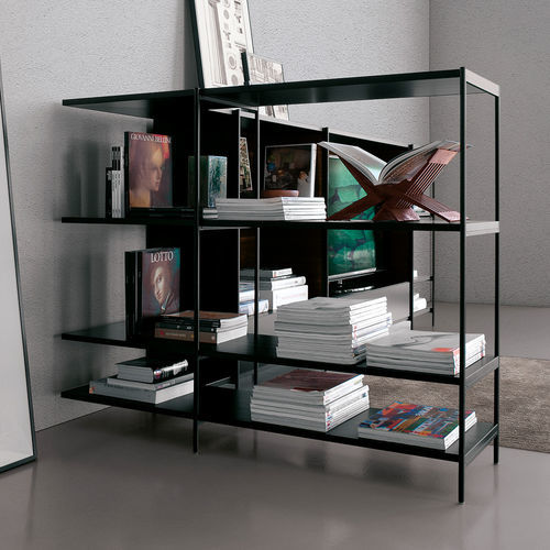 Modul-Bücherregal - XY - extendo - modern / Eiche / Glas
