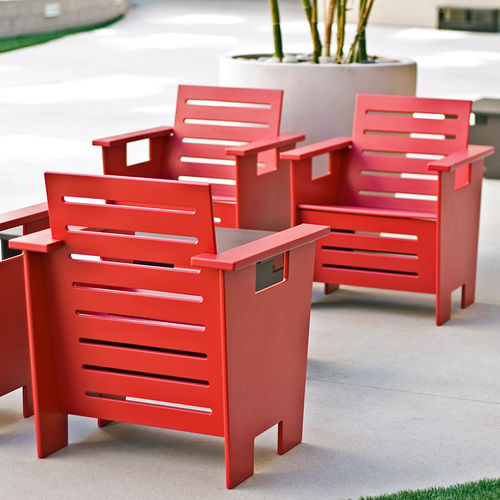 Moderner Stuhl - GO CLUB  - Loll Designs - für Außenbereich / Polyethylen / Adirondack