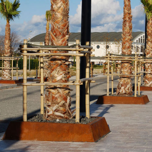 Baum-Randeinfassung - SOLEA 1 - CYRIA | Mobilier Urbain - COR-TEN®-Stahl / für Außenbereich / quadratisch
