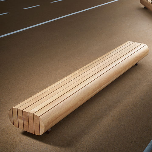 Moderne Bank für den öffentlichen Raum - MIGRATION - CYRIA | Mobilier Urbain - Holz / ohne Rückenlehne / ohne Armlehnen