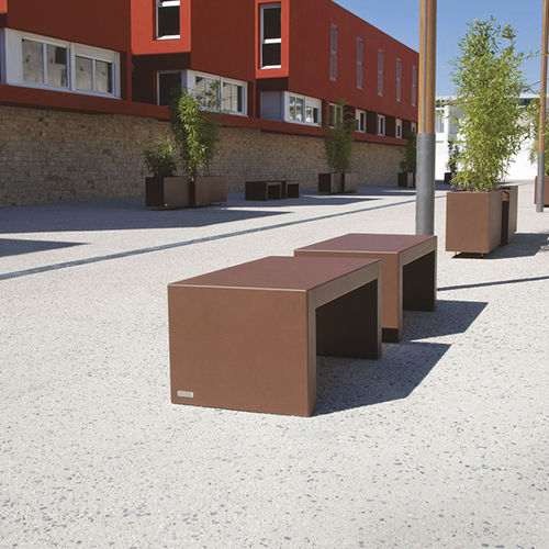 Moderne Bank für den öffentlichen Raum - EUDALD - CYRIA | Mobilier Urbain - Stahl / Edelstahl / thermolackierter Stahl