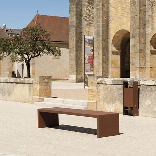 Moderne Gartenbank - EUDALD - CYRIA | Mobilier Urbain - Stahl / thermolackierter Stahl / aus lackiertem Metall
