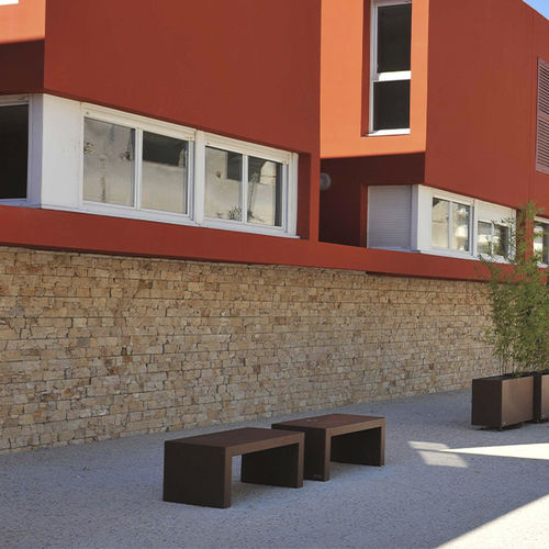 Moderne Gartenbank - EUDALD - CYRIA | Mobilier Urbain - Stahl / galvanisiertem Stahl / Edelstahl