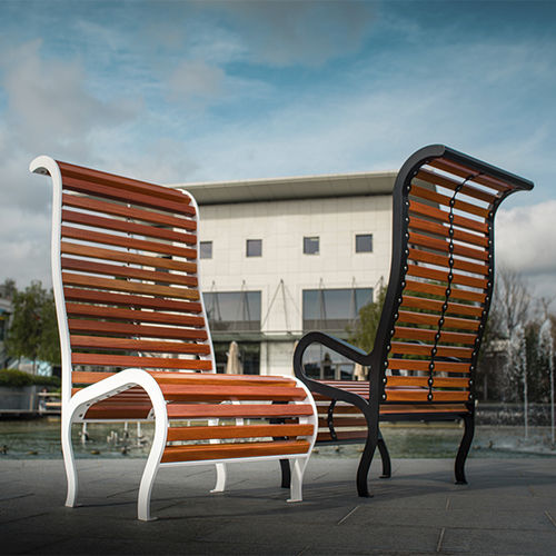 Moderner Sessel für den urbanen Raum - M-A KUSTOM - CYRIA | Mobilier Urbain - Holz / Stahl / Hochlehner
