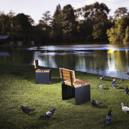 Moderner Sessel für den urbanen Raum - PYSA - CYRIA | Mobilier Urbain - Holz / Stahl / Farbe anpassbar