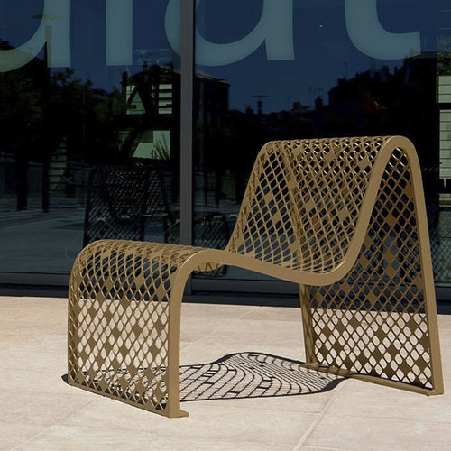 Moderner Stuhl - ELINIUM - CYRIA | Mobilier Urbain - für Außenbereich / Holz / Gestell aus Stahl