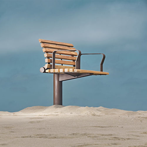 Moderner Stuhl - FUNGI - CYRIA | Mobilier Urbain - für Außenbereich / Holz / Gestell aus Stahl