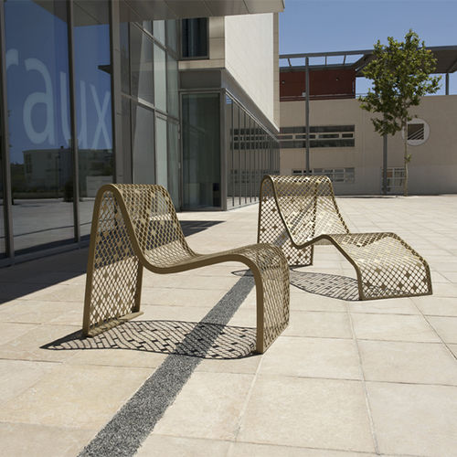 Moderner Gartenstuhl - ELINIUM - CYRIA | Mobilier Urbain - für Außenbereich / Stahl / Eisen
