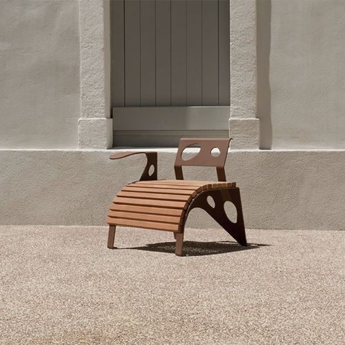 Moderner Gartenstuhl - GREEN PALACIO - CYRIA | Mobilier Urbain - für Außenbereich / Holz / Gestell aus Stahl