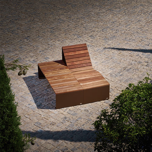 Moderner Liegestuhl - ABSOLUT CARPET - CYRIA | Mobilier Urbain - Holz / Stahl / für Außenbereich