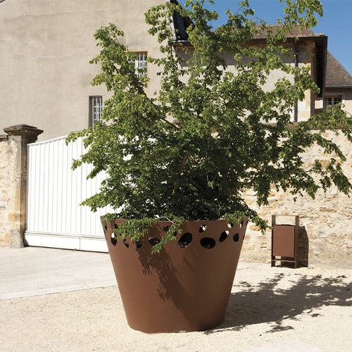Pflanzkübel für Orangerie / galvanisiertem Stahl - GREEN PALACIO 3 - CYRIA | Mobilier Urbain - COR-TEN®-Stahl / thermolackierter Stahl / rund